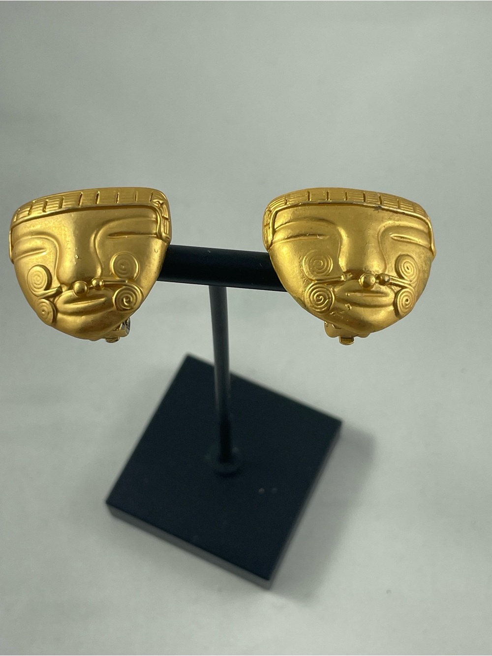24k gold plated Mask Earrings